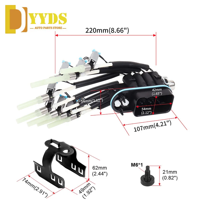 

93441235 8Cylinder Fuel Spider Injector with Bracket FJ504 For Chevy Suburban Express Truck Savana 5.0L 5.7L V8 2173029 89060440