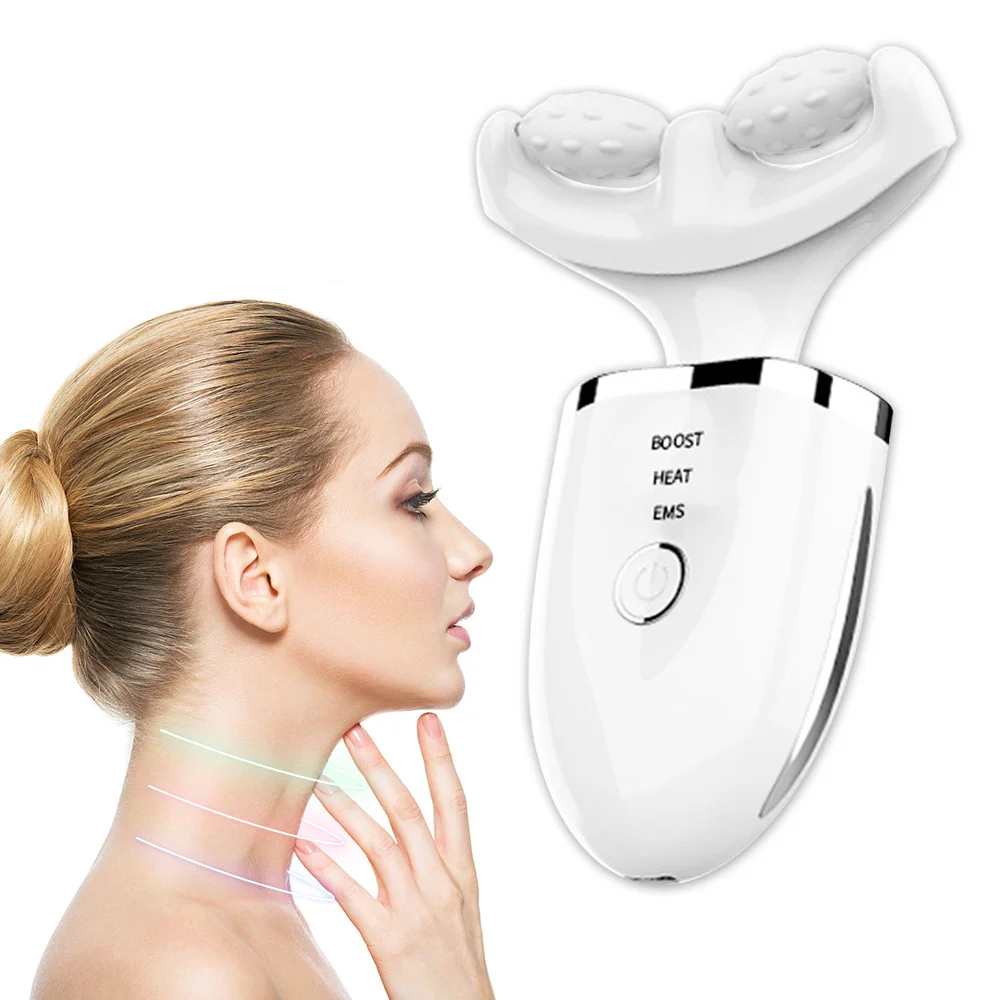 

Electric Neck Beauty Massager Roller EMS LED Photon Therapy Face Lifting Firming Skin Reduce Double Chin Wrinkle Beauty Device
