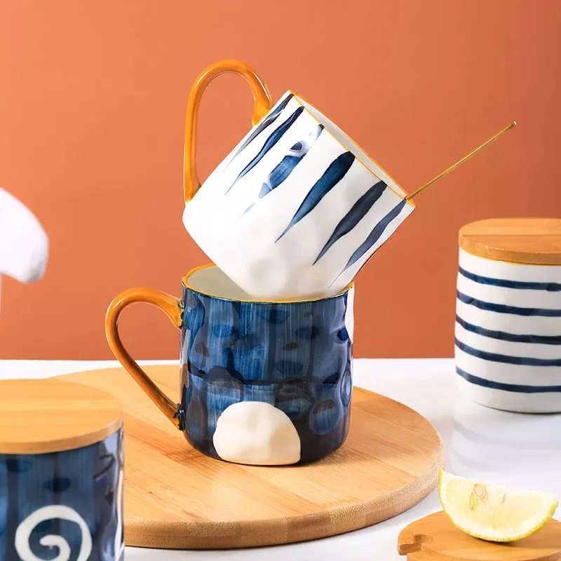 Hand-Painted Japanese Ceramic Coffee Mug Drinkware with Lid Spoon Household Breakfast Cute Milk Water Mug Kawaii Espresso Cups
Hand-Painted Japanese Ceramic Coffee Mug Drinkware with Lid Spoon Household Breakfast Cute Milk Water Mug Kawaii Espresso Cups