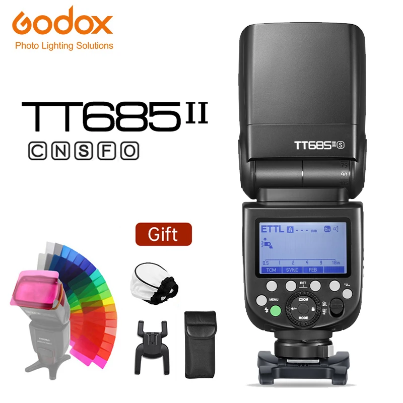 Godox TT685II Camera Flash Speedlite TT685IIC TT685IIN TT685IIS TT685IIF TTL HSS for Canon Nikon Sony Fuji Olympus vs V860II
Godox TT685II Camera Flash Speedlite TT685IIC TT685IIN TT685IIS TT685IIF TTL HSS for Canon Nikon Sony Fuji Olympus vs V860II