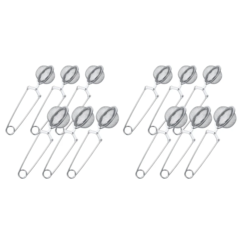 12Pcs Tea Infuser Loose Leaf Tea Snap Ball Tea Strainer Spoon Stainless Steel Tea Filter Steeper with Handle
12Pcs Tea Infuser Loose Leaf Tea Snap Ball Tea Strainer Spoon Stainless Steel Tea Filter Steeper with Handle