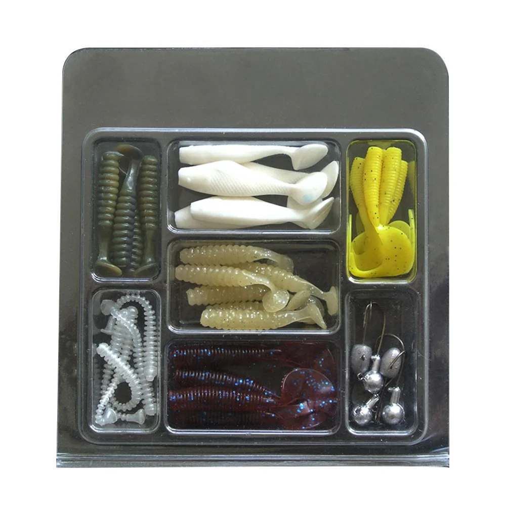 30pcs Simulation Fishing Accessory Set with Jig Lead Fishing Hooks Vivid Rubber Bait
30pcs Simulation Fishing Accessory Set with Jig Lead Fishing Hooks Vivid Rubber Bait