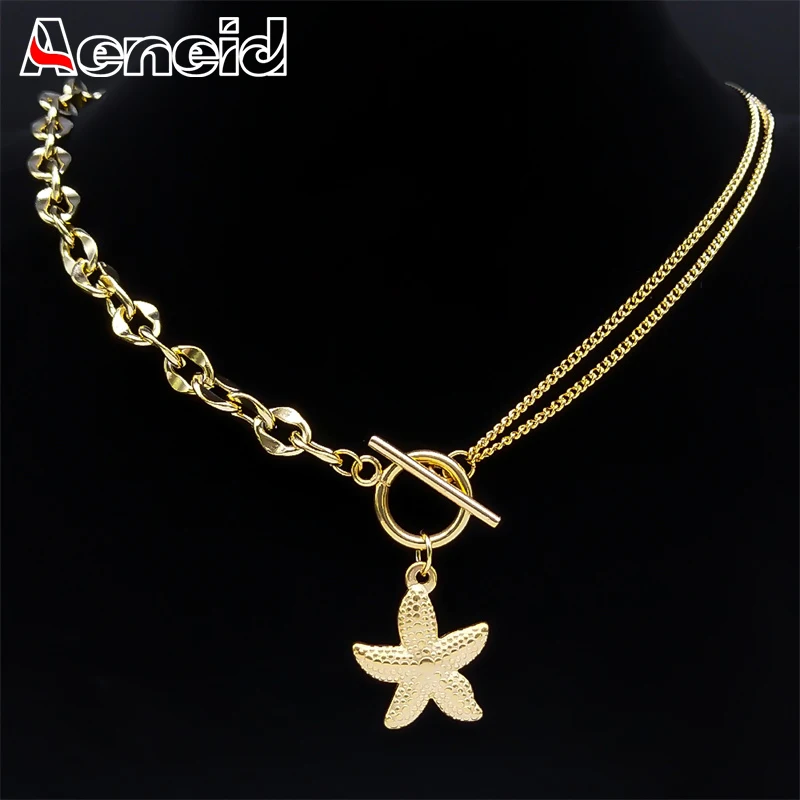 Bohemia Starfish Vintage Necklace for Girls Stainless Steel Punk Choker Summer Beach Necklaces Jewelry Set Accessories NA224S04
Bohemia Starfish Vintage Necklace for Girls Stainless Steel Punk Choker Summer Beach Necklaces Jewelry Set Accessories NA224S04
