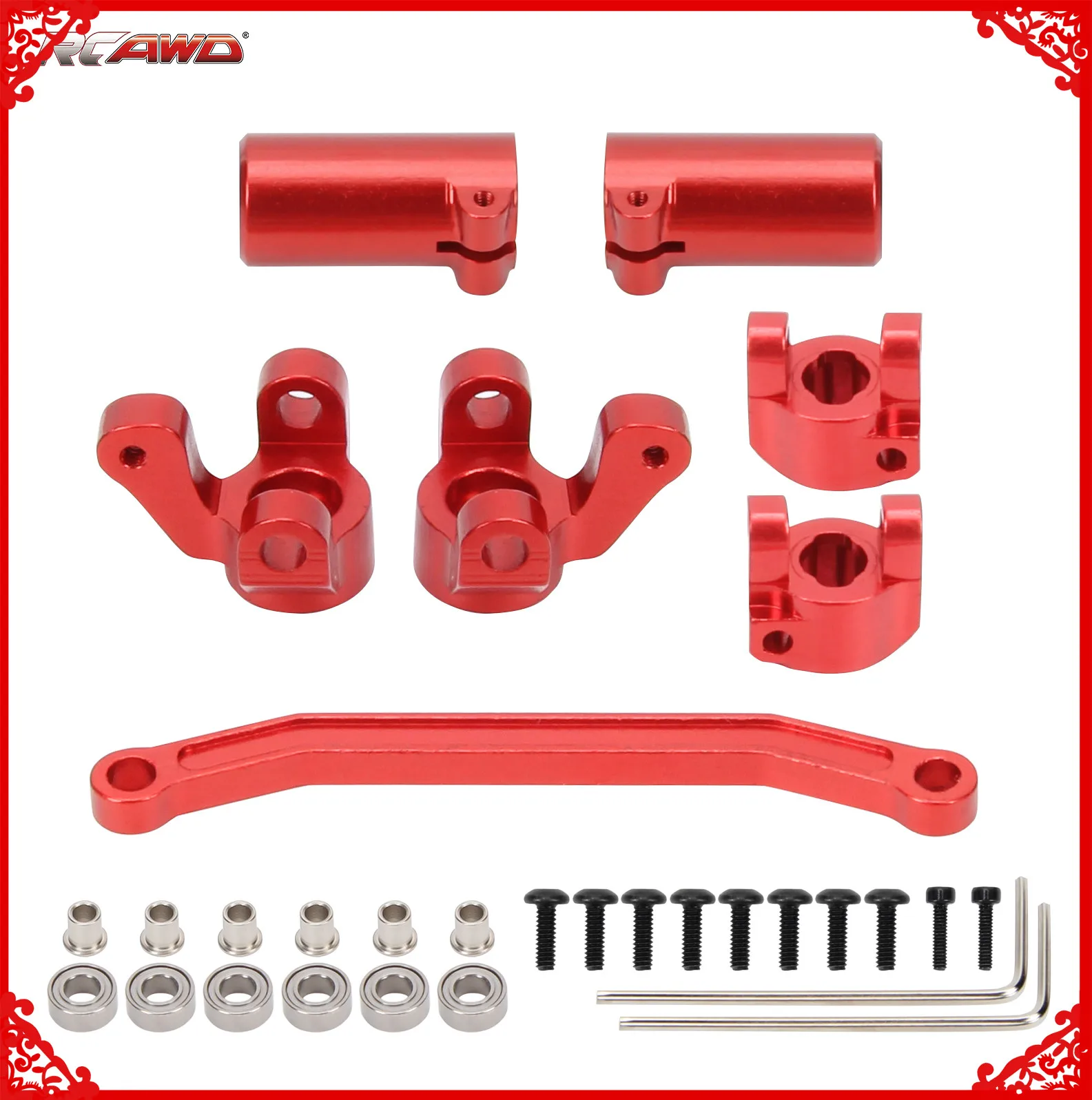 Alloy steering hub carrier, C-hub carrier and real hub carrier w/ball bearings for 1-24 ECX Barrage&RGT&FTX crawler upgrade part
Alloy steering hub carrier, C-hub carrier and real hub carrier w/ball bearings for 1-24 ECX Barrage&RGT&FTX crawler upgrade part