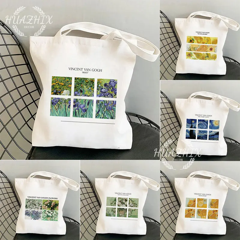 Van Gogh Shoulder Bag Famous Painting Sunflower Starry Sky Canvas Women Shopping Bag Girl Handbag Tote Bag Shoulder Lady Bag
Van Gogh Shoulder Bag Famous Painting Sunflower Starry Sky Canvas Women Shopping Bag Girl Handbag Tote Bag Shoulder Lady Bag