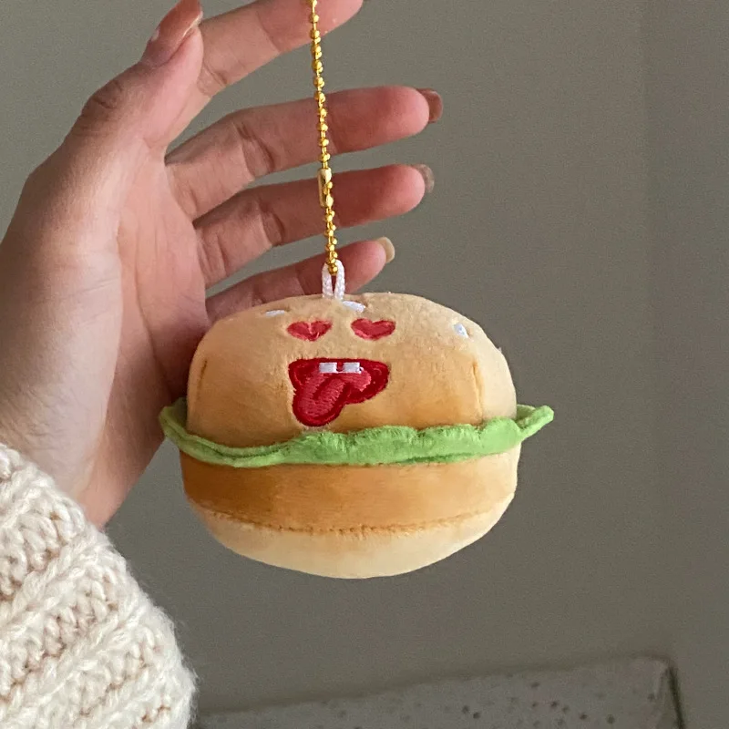 10cm Creative Cartoon Burger Plush Keychain Pendant Doll Toys Cute Stuffed Erotomaniac Spitting Tongue Couples Bag Charm
10cm Creative Cartoon Burger Plush Keychain Pendant Doll Toys Cute Stuffed Erotomaniac Spitting Tongue Couples Bag Charm