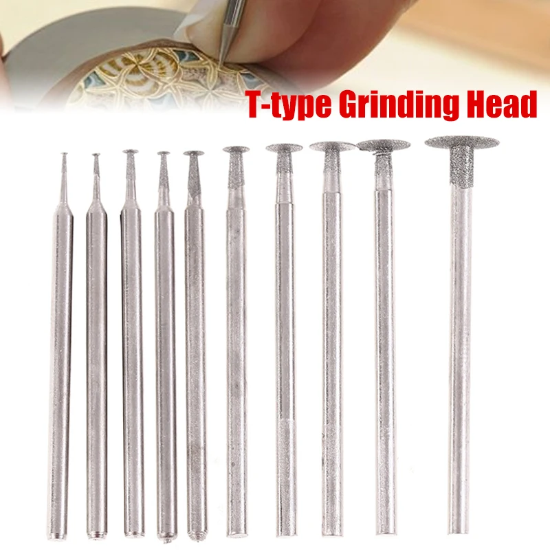10Pcs Jade Carving Polishing Engraving Tools Dremel Accesories 2.35mm Shank Diamond Mounted Point Grinding Head Stone
10Pcs Jade Carving Polishing Engraving Tools Dremel Accesories 2.35mm Shank Diamond Mounted Point Grinding Head Stone