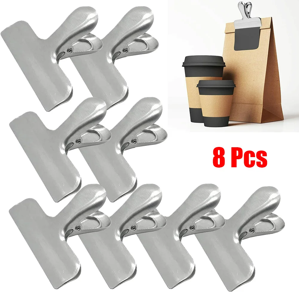8pcs Seal Clips 6.5x5.5cm Stainless Steel Silver Metal Chip Bag Clips For Kitchen Food Moisture-Proof Kitchen Items Seal Clips
8pcs Seal Clips 6.5x5.5cm Stainless Steel Silver Metal Chip Bag Clips For Kitchen Food Moisture-Proof Kitchen Items Seal Clips
