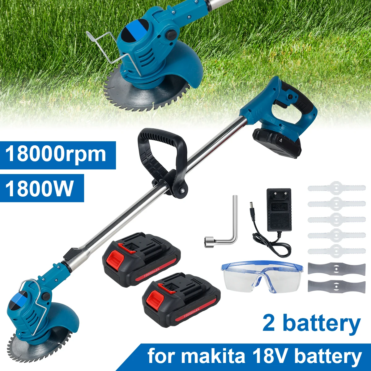 Беспроводной триммер для травы, электрическая портативная газонокосилка с регулируемой высотой, устройство для обрезки травы, 18000 об/мин, п...
Беспроводной триммер для травы, электрическая портативная газонокосилка с регулируемой высотой, устройство для обрезки травы, 18000 об/мин, п...