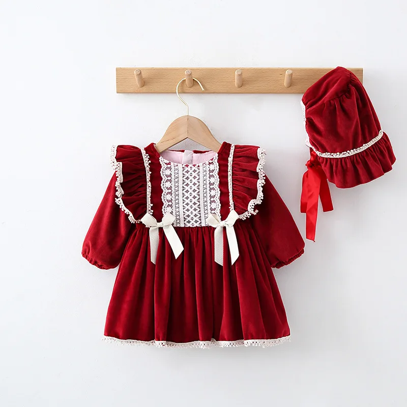 2022 Winter Long Sleeve Dress Princess Solid Color Princess Dress Red Female Skirt Girls Thickening Dress
2022 Winter Long Sleeve Dress Princess Solid Color Princess Dress Red Female Skirt Girls Thickening Dress