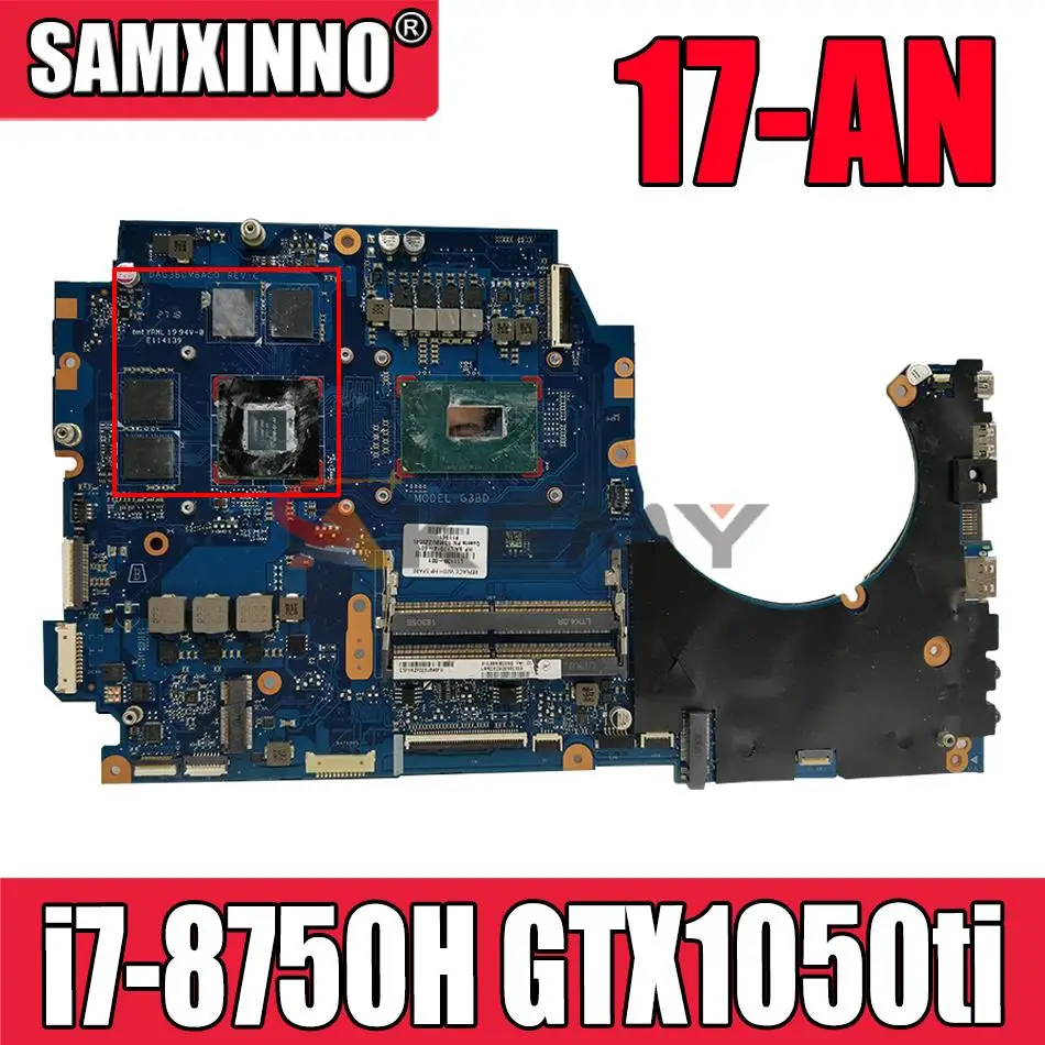 Материнская плата для ноутбука HP 17-AN 17T-AN100 17-UM L11142-601 sr3y i7-8750H GTX1050ti DAG3BDMBAC0 100% рабочий
Материнская плата для ноутбука HP 17-AN 17T-AN100 17-UM L11142-601 sr3y i7-8750H GTX1050ti DAG3BDMBAC0 100% рабочий