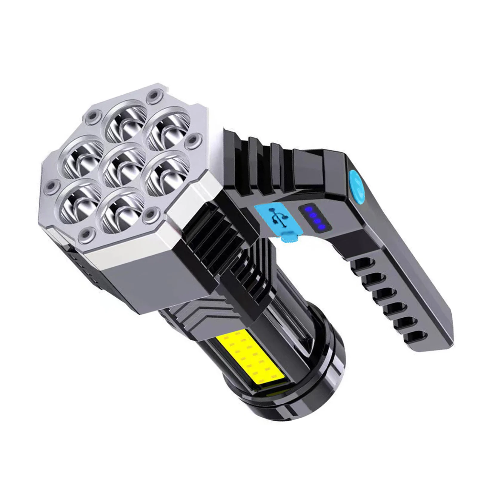 USB Charging Red Warning Light Built-in COB Battery 7LED Flashlight Waterproof Night Fishing
USB Charging Red Warning Light Built-in COB Battery 7LED Flashlight Waterproof Night Fishing