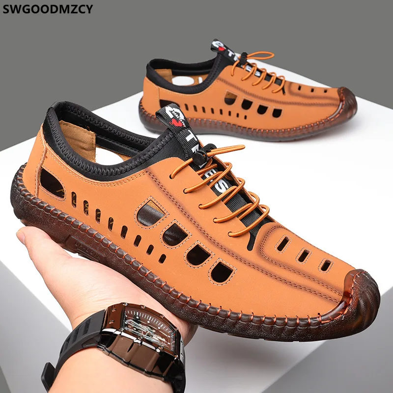 Leather Shoes for Men Beach Sandals Luxury Designer Black Sandals Summer Shoes Men 2023 Sandals Men 2023 сандаии мужские летие 
Leather Shoes for Men Beach Sandals Luxury Designer Black Sandals Summer Shoes Men 2023 Sandals Men 2023 сандаии мужские летие