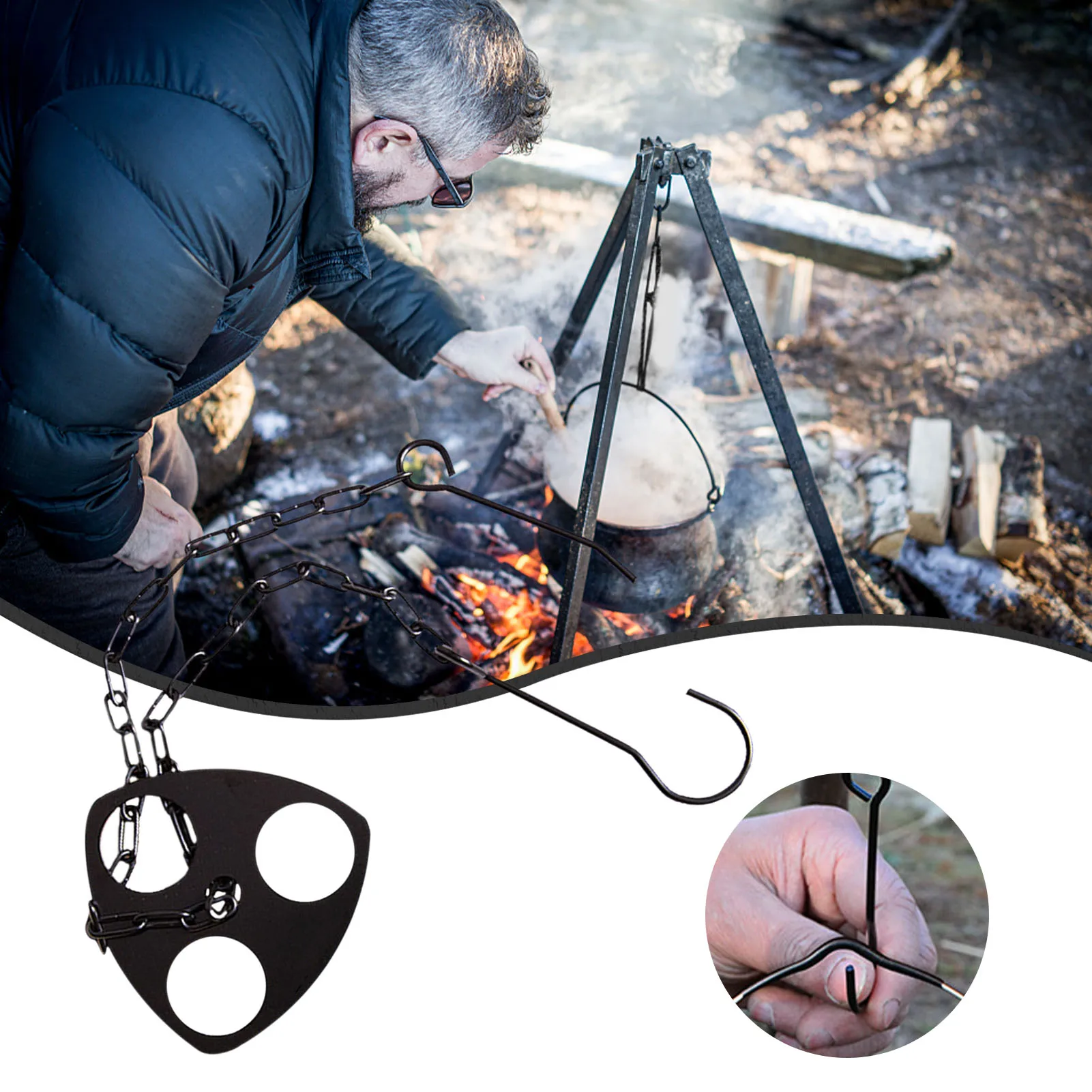Camping Tripod Board Stainless Steel Outdoor Picnic Grill Rack Burner Burner Camping Stove Gas Strong Cookware Supplies Fire
Camping Tripod Board Stainless Steel Outdoor Picnic Grill Rack Burner Burner Camping Stove Gas Strong Cookware Supplies Fire