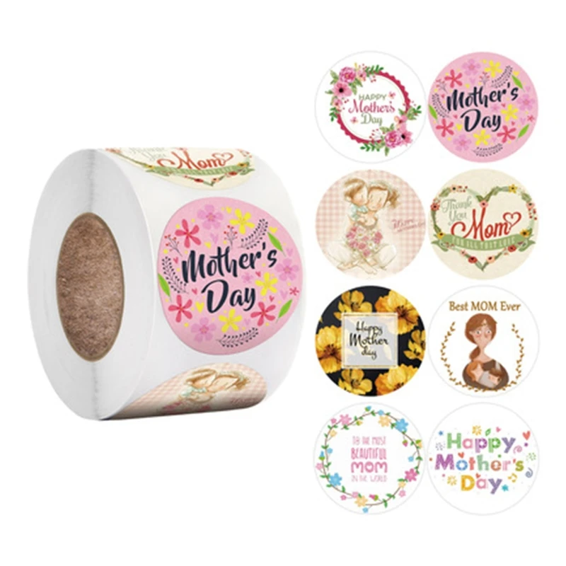 Happy Mother's Day Stickers 500pcs/roll Round Self Adhesive Tag Decal for Envelope Seals Gift Wrap Boxes Cards Home Decor
Happy Mother's Day Stickers 500pcs/roll Round Self Adhesive Tag Decal for Envelope Seals Gift Wrap Boxes Cards Home Decor