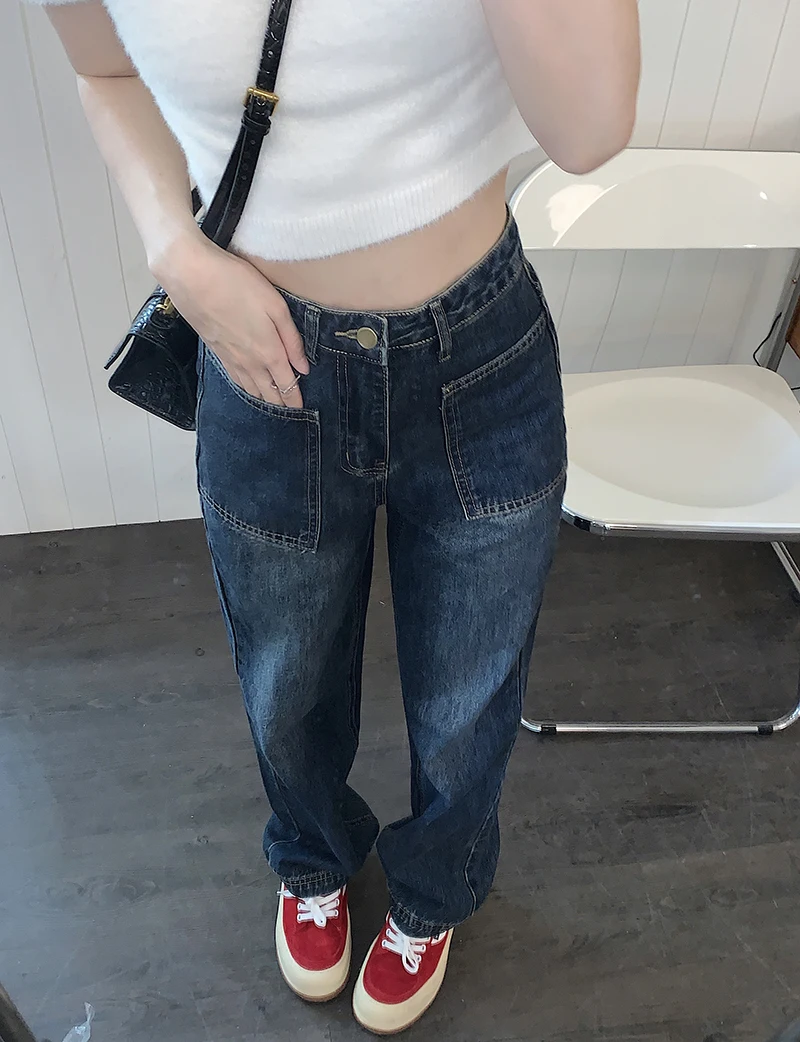 Vintage High Waist Blue Pockets Long Casual Denim Wide Leg Jeans Y2K New Loose Women Trousers Fashion Tide Spring Autumn
Vintage High Waist Blue Pockets Long Casual Denim Wide Leg Jeans Y2K New Loose Women Trousers Fashion Tide Spring Autumn