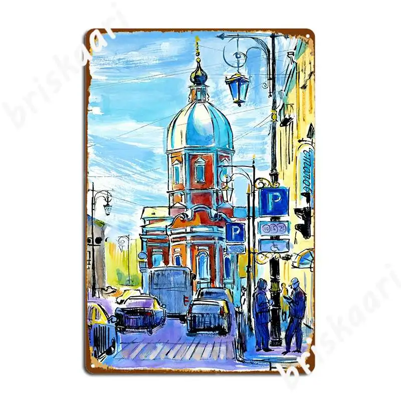 

Pantelejmonovsky, церковь в Санкт-Петербурге, металлический плакат, таблички, украшение, Настенная роспись, клубный бар, жестяной плакат