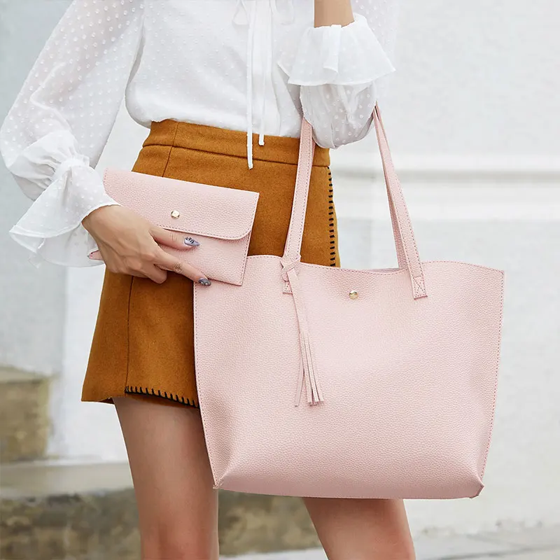 Women Handbag Purse Two-In-One Pu Leather Casual Tassel Shopping Travel Luxury Designer Large Fashion Ladies Tote Shoulder Bag
Women Handbag Purse Two-In-One Pu Leather Casual Tassel Shopping Travel Luxury Designer Large Fashion Ladies Tote Shoulder Bag