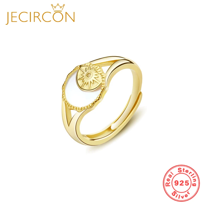 JECIRCON 925 Sterling Silver Shell Pendant Ring for Women Light Luxury Noble Temperament Gold Sun Open Ring Trendy Jewelry Gifts
JECIRCON 925 Sterling Silver Shell Pendant Ring for Women Light Luxury Noble Temperament Gold Sun Open Ring Trendy Jewelry Gifts
