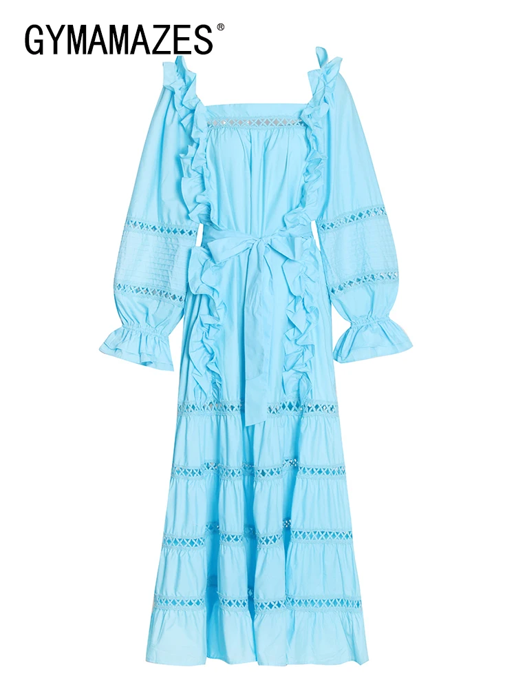GYMAMAZES Casual Solid Dress For Women Slash Neck High Waist Flare Sleeve Loose Long Dresses Females Summer Clothing 2022 New
GYMAMAZES Casual Solid Dress For Women Slash Neck High Waist Flare Sleeve Loose Long Dresses Females Summer Clothing 2022 New