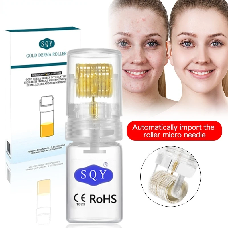 

Hydra Derma Roller 192PIN Titanium Tips Microneedle Auto Gold Derma Stamp Micro Needle Dermaroller Anti Aging Face Injection