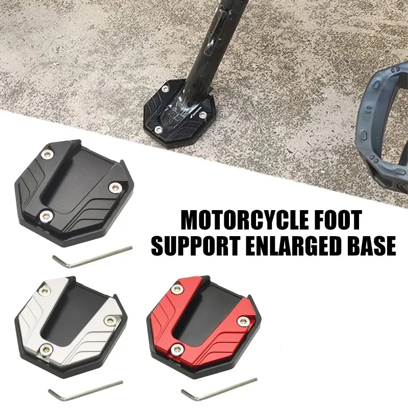 

Universal Motorcycle Bikes Side Tripod Seat Bike Modified Leg Brace Kickstand Extender Foot Side Stand Extension Foot Pad Plate