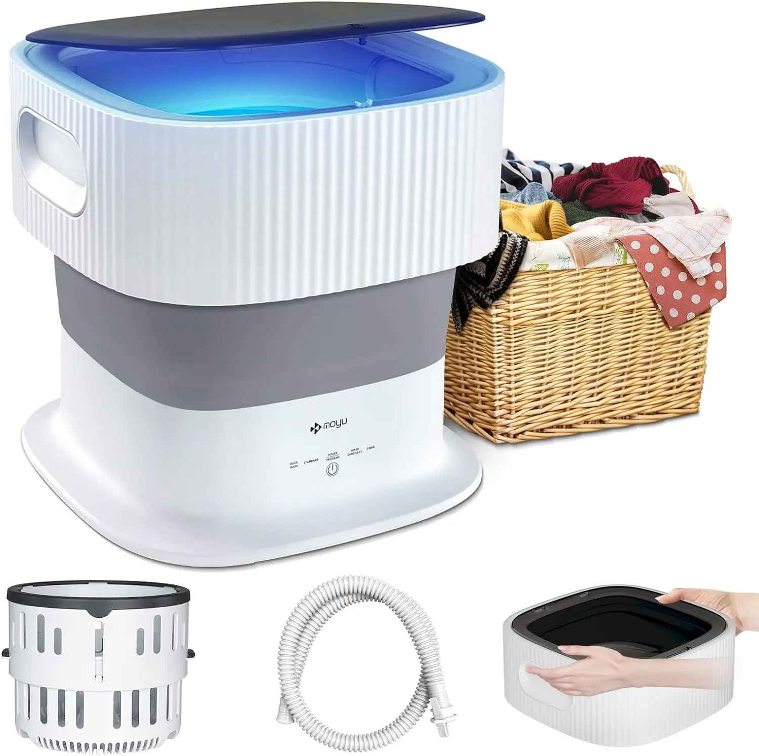 Light Portable Washing Machine, 9L Mini Folding Washing Machine, Suitable for Baby Clothes, Underwear, Socks, Towels or Small It
Light Portable Washing Machine, 9L Mini Folding Washing Machine, Suitable for Baby Clothes, Underwear, Socks, Towels or Small It