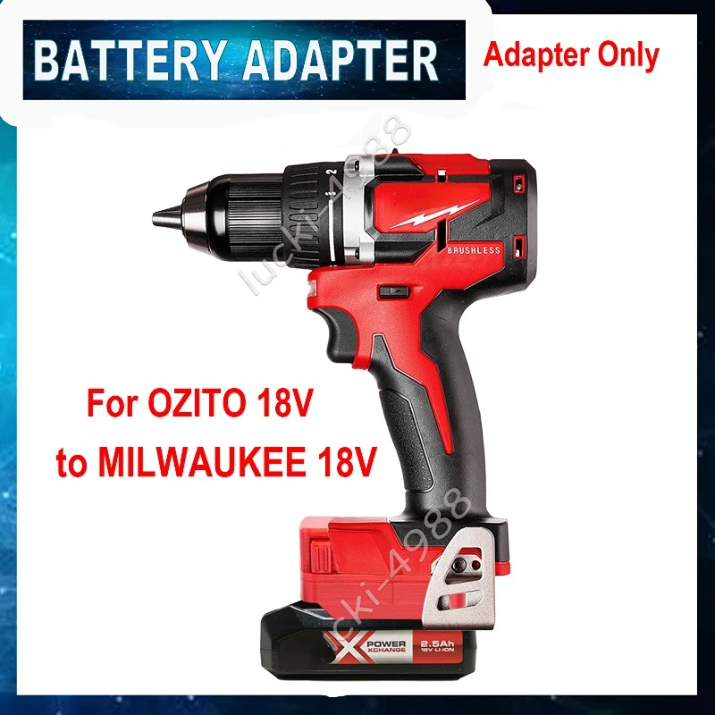 

Battery Adapter For Ozito 18V Lithium-ion Battery To Milwaukee 18V Power Tools Cordless Converter