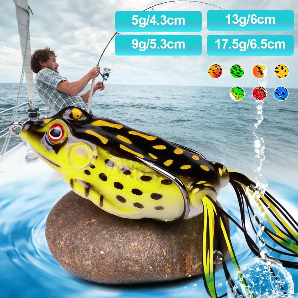 Fishing Frog Silicone Soft Bait Fishing Lures with Double Hooks Topwater Frog Fishing Tackle Accessories 1 Pc 5G/9G/13G/17.5G
Fishing Frog Silicone Soft Bait Fishing Lures with Double Hooks Topwater Frog Fishing Tackle Accessories 1 Pc 5G/9G/13G/17.5G