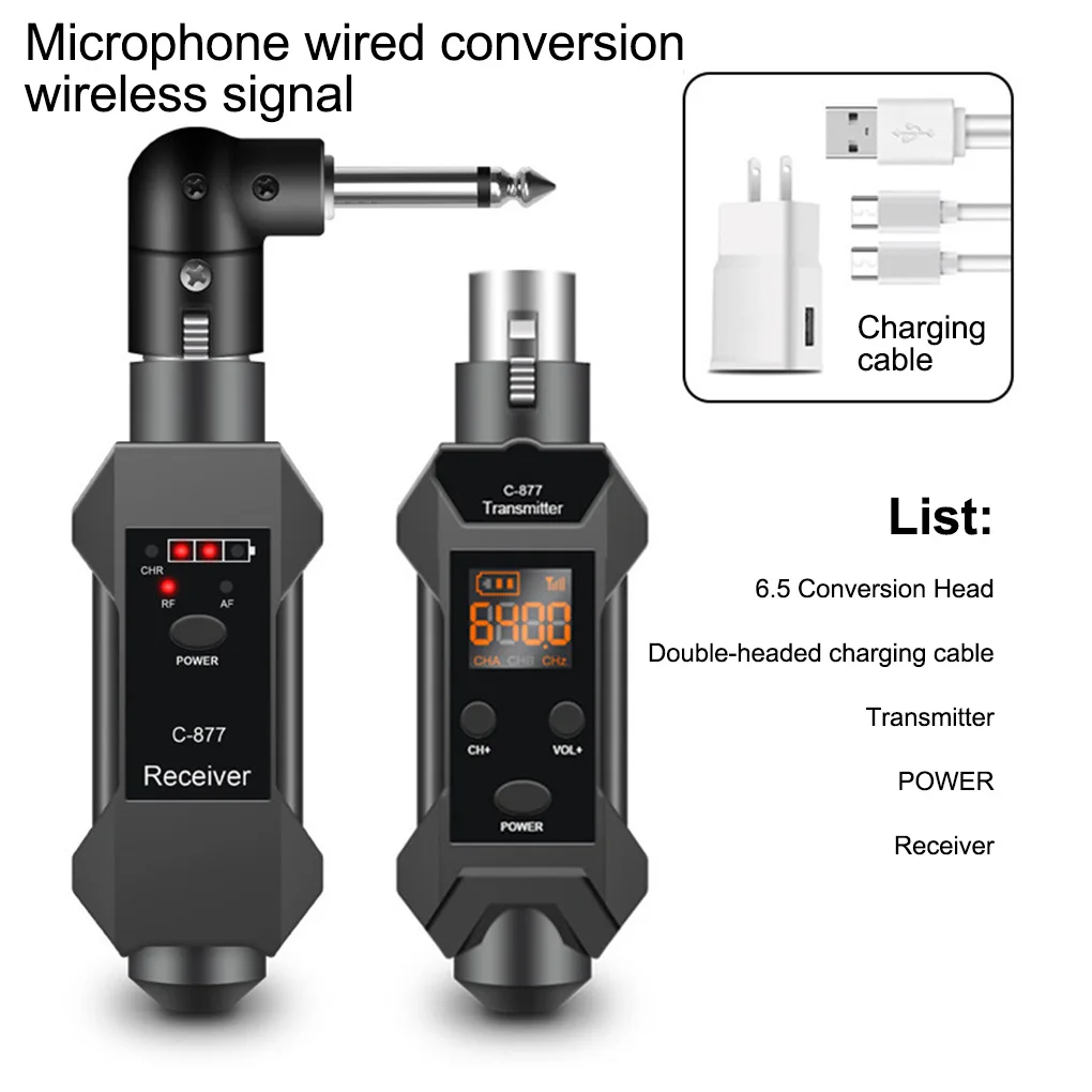 KTV Microphone Transmitter Receiver with Adapter Karaoke Singing Stage Performance Mic Quick Speed Wireless System
KTV Microphone Transmitter Receiver with Adapter Karaoke Singing Stage Performance Mic Quick Speed Wireless System