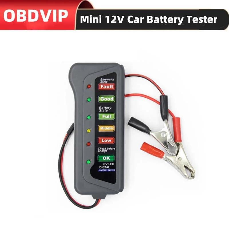 

12V Car Battery Tester 100-2000CCA Battery Load Tester Auto Cranking and Charging System Battery Alternator Analyzer