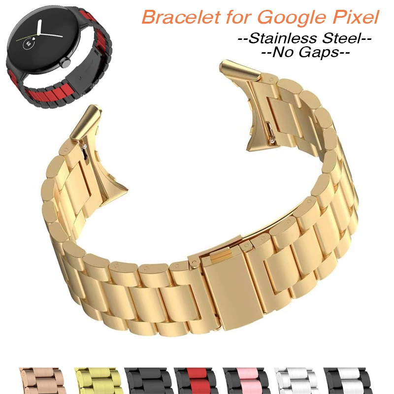 Классический металлический ремешок без зазора из нержавеющей стали для Google Pixel, однотонный ремешок для часов Pixel, сменный Браслет для часов 
Классический металлический ремешок без зазора из нержавеющей стали для Google Pixel, однотонный ремешок для часов Pixel, сменный Браслет для часов