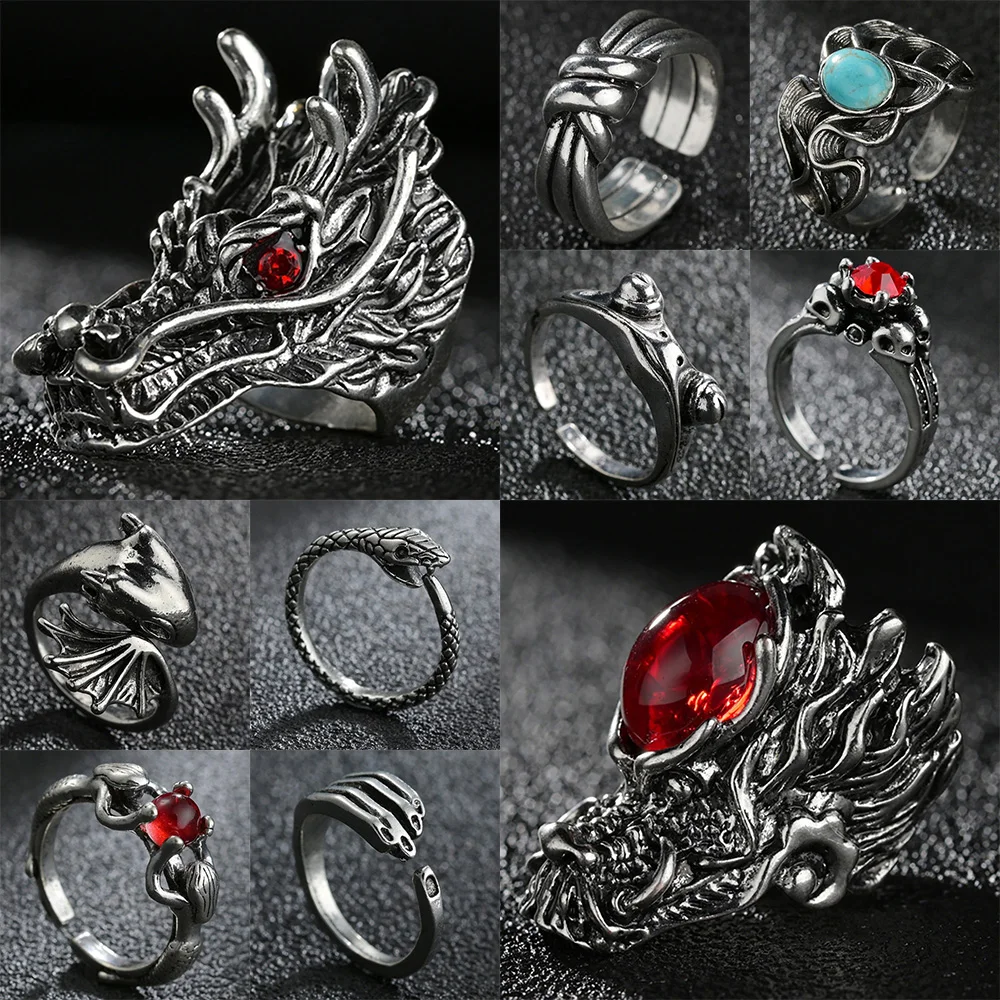 Cool Men's Ring Animal Shape Dragon Snake Frog Multiple Style For Female Male Anniversary Party Gift Adjustable Finger Jewelry
Cool Men's Ring Animal Shape Dragon Snake Frog Multiple Style For Female Male Anniversary Party Gift Adjustable Finger Jewelry
