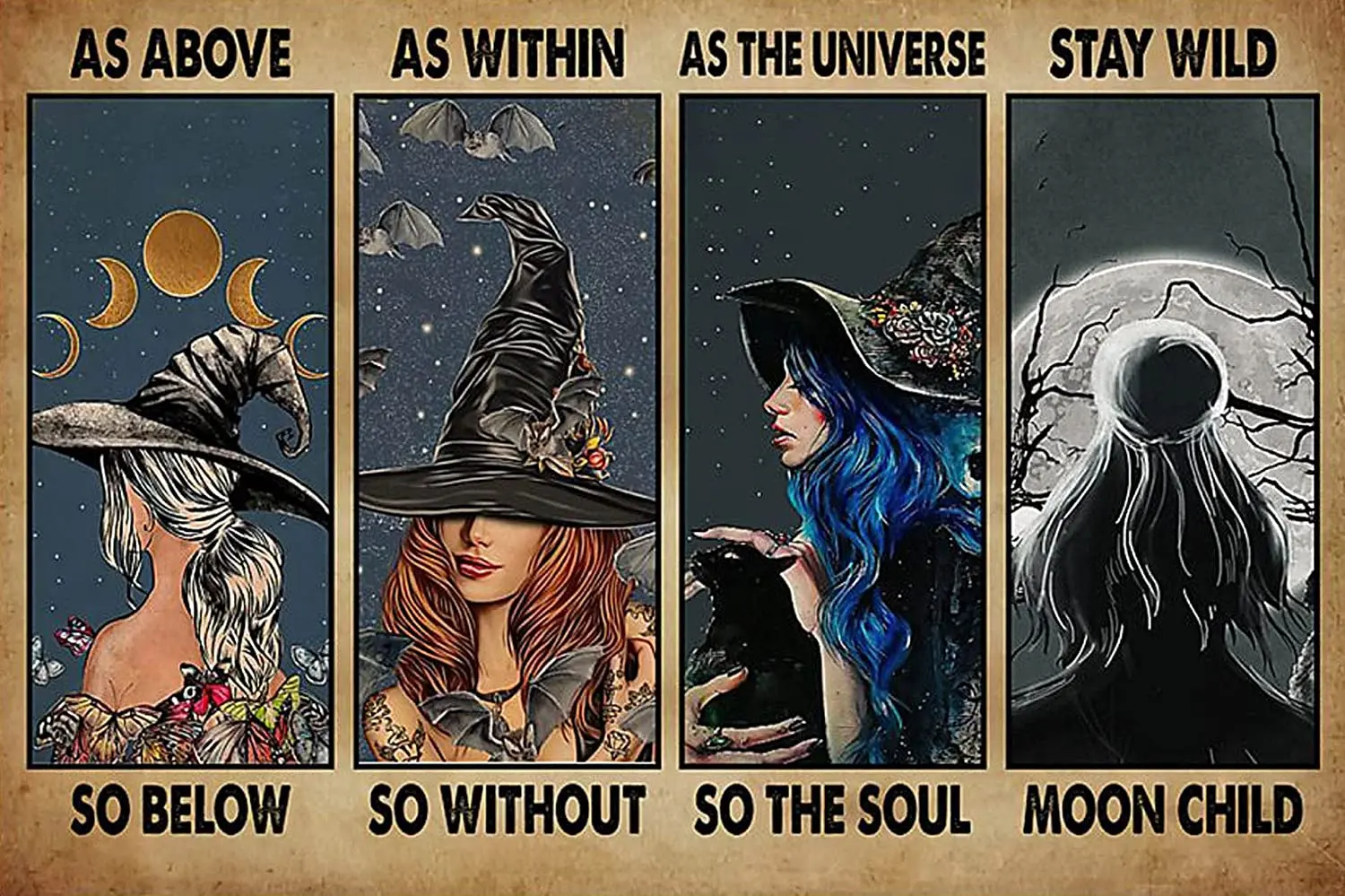 Witch - As Above So Below Poster Tin Sign Street Garage Home Bar Wall Decoration Crafts Metal Tin Sign 12x8inch
Witch - As Above So Below Poster Tin Sign Street Garage Home Bar Wall Decoration Crafts Metal Tin Sign 12x8inch