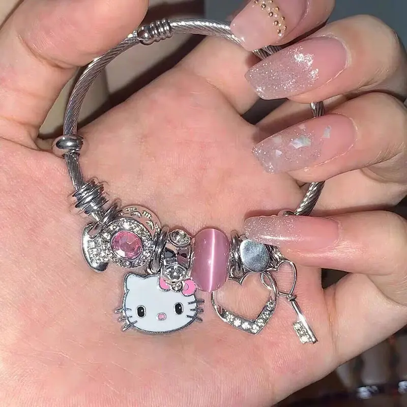 Sanrio Hello Kitty Y2K Bracelets Anime Kawaii Cinnamoroll My Melody Silver Rhinestone Women'S Girls Jewelry Accessories Gifts
Sanrio Hello Kitty Y2K Bracelets Anime Kawaii Cinnamoroll My Melody Silver Rhinestone Women'S Girls Jewelry Accessories Gifts