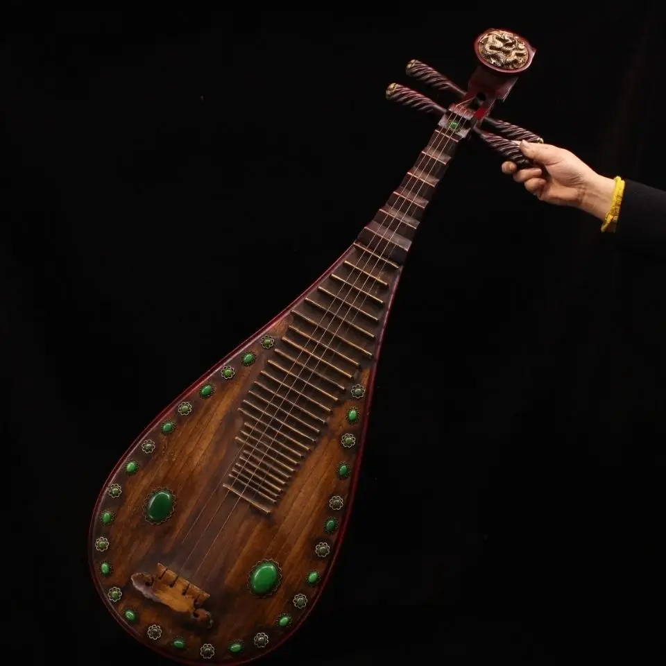 Treasure Jeweled Old Mahogany Handmade Classic Pipa Musical Instrument Chinese Lute Guitar Stringed Musical Instruments Adult
Treasure Jeweled Old Mahogany Handmade Classic Pipa Musical Instrument Chinese Lute Guitar Stringed Musical Instruments Adult