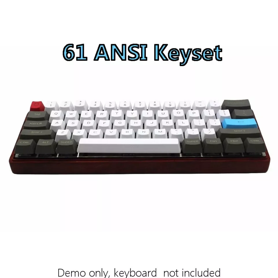 61 Key ANSI-Layout OEM Profile PBT Thick Keycaps for 60% Mechanical Keyboard For Cherry MX Switches Mechanical Gaming Keyboard
61 Key ANSI-Layout OEM Profile PBT Thick Keycaps for 60% Mechanical Keyboard For Cherry MX Switches Mechanical Gaming Keyboard