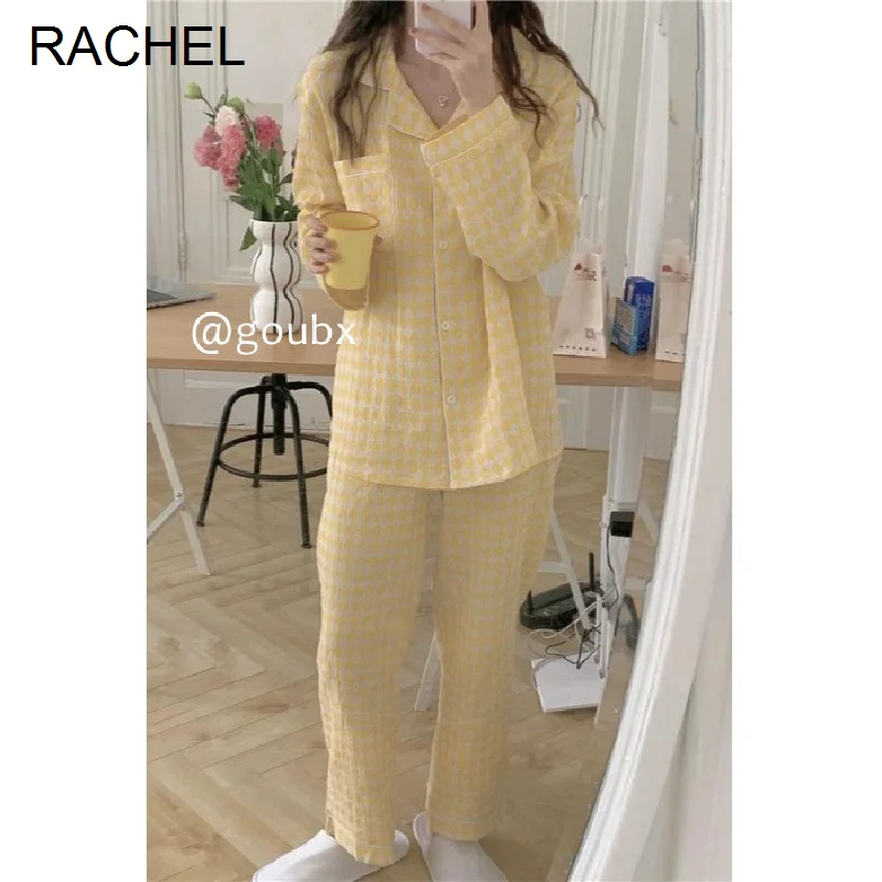 Новинка 2021, Осенний удобный Пижамный костюм с ромбовидным воротником, женская мягкая верхняя одежда, домашний костюм из двух предметов, Rac
Новинка 2021, Осенний удобный Пижамный костюм с ромбовидным воротником, женская мягкая верхняя одежда, домашний костюм из двух предметов, Rac