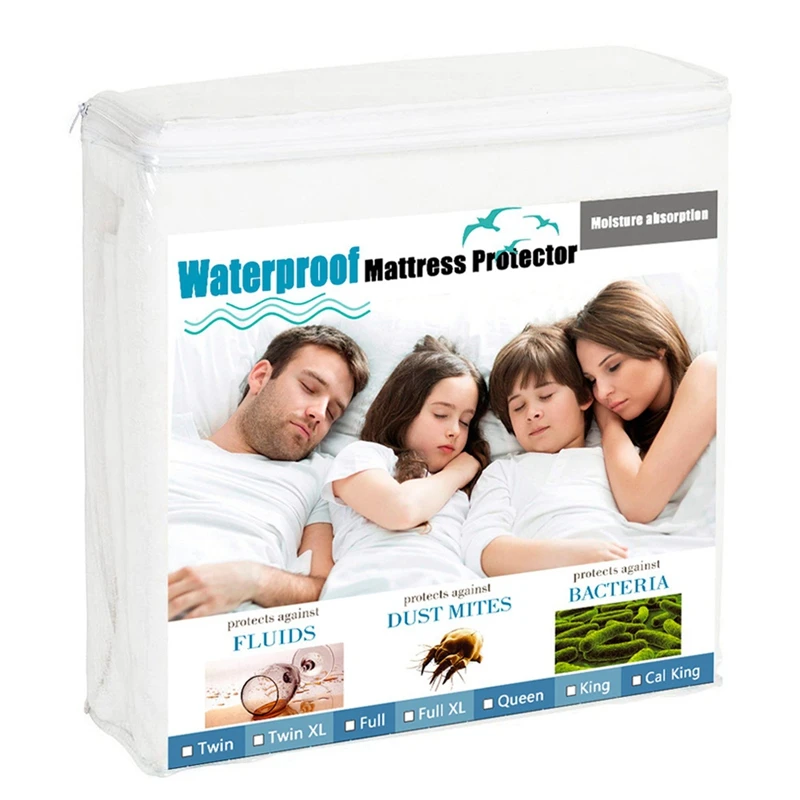 Mattress Protector Queen Size -Waterproof Mattress Pad Cover Made of Pure Cotton, Smooth Soft Bed Cover, 60X80X18Inch
Mattress Protector Queen Size -Waterproof Mattress Pad Cover Made of Pure Cotton, Smooth Soft Bed Cover, 60X80X18Inch
