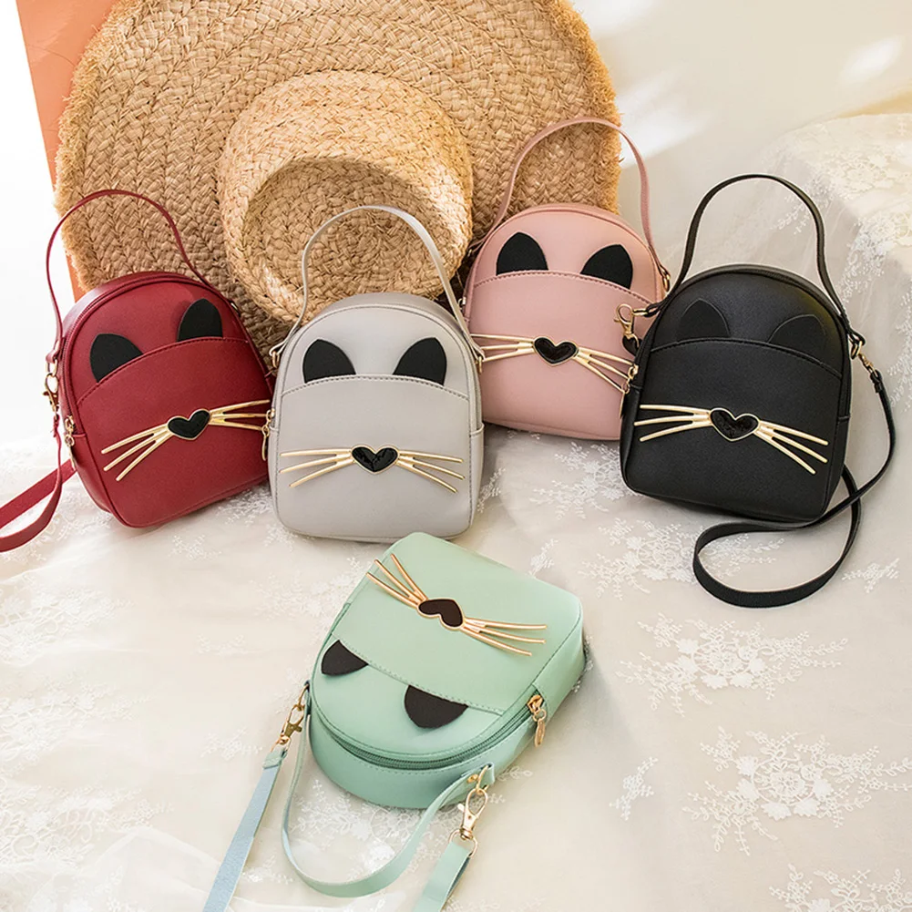 Women PU Leather Crossbody Messenger Bag Cartoon Cute Cat Korean Shoulder Backpack Girls Small Daily Purse Children's Backpack
Women PU Leather Crossbody Messenger Bag Cartoon Cute Cat Korean Shoulder Backpack Girls Small Daily Purse Children's Backpack