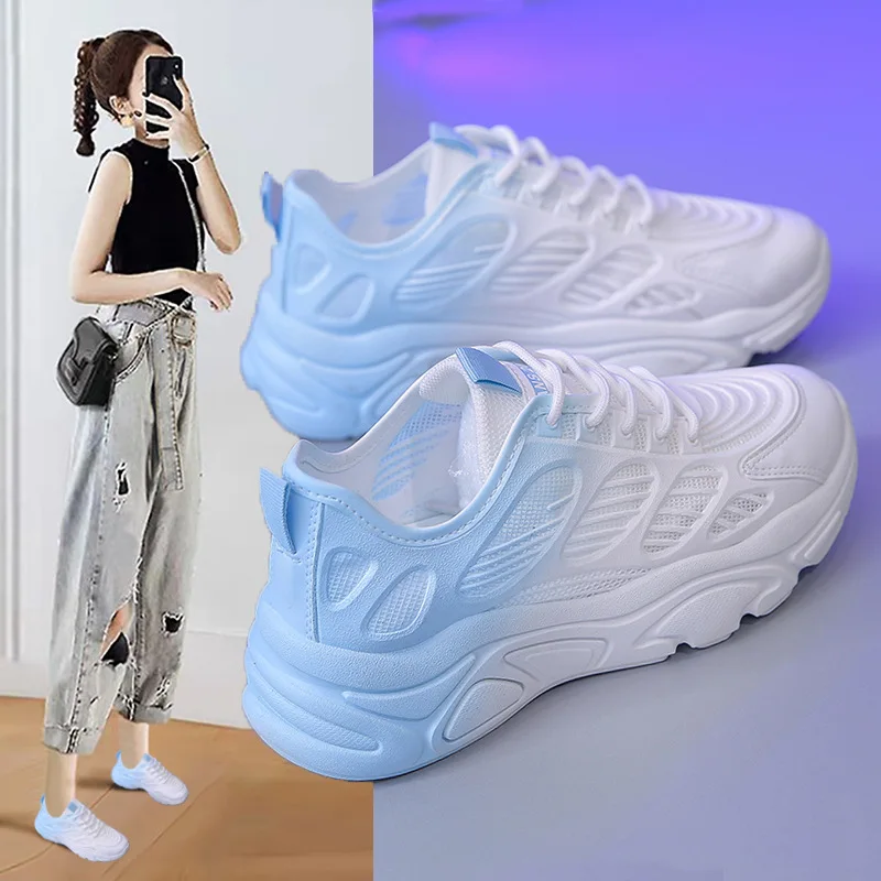 Fashion Mesh White Wedges Sneakers for Women Ladies Platform Sneakers Lace Up Old Dad Shoes Sport Shoes Women Chunky Sneakers
Fashion Mesh White Wedges Sneakers for Women Ladies Platform Sneakers Lace Up Old Dad Shoes Sport Shoes Women Chunky Sneakers