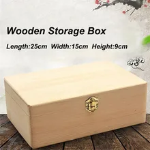 Log Color Scotch Pine Rectangular Wooden Storage Box Flip Solid Wood Gift Box Handmade Craft Home Case Box