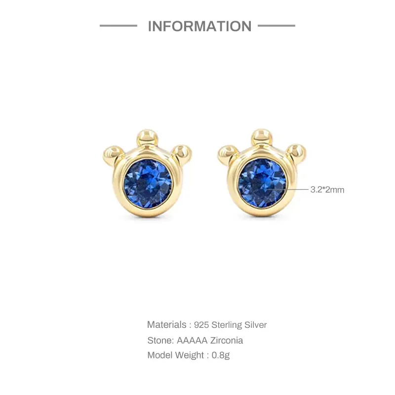 BOAKO 925 Sterling Silver Creative Sapphire Cat Claw Stud Earrings For Women Piercing Earring Pendientes Jewelry Brincos Aretes
BOAKO 925 Sterling Silver Creative Sapphire Cat Claw Stud Earrings For Women Piercing Earring Pendientes Jewelry Brincos Aretes