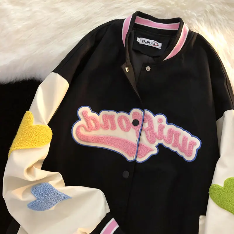 Korean Coats Women Jacket Streetwear 2022 New Spring Autumn Korean Harajuku Port Style Baseball Uniform Couple Loose Clothes
Korean Coats Women Jacket Streetwear 2022 New Spring Autumn Korean Harajuku Port Style Baseball Uniform Couple Loose Clothes