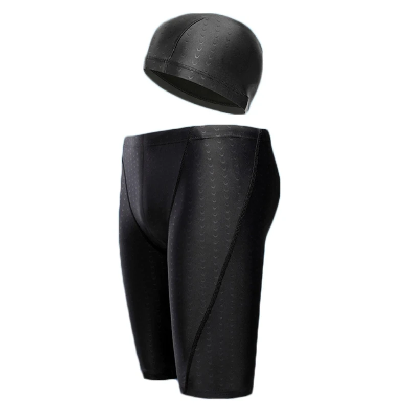 Men Imitation Sharkskin Waterproof Swim Trunks with Swimming Cap Drawstring Elastic Waist Beach Board Shorts Quick-Dry Half Suit
Men Imitation Sharkskin Waterproof Swim Trunks with Swimming Cap Drawstring Elastic Waist Beach Board Shorts Quick-Dry Half Suit