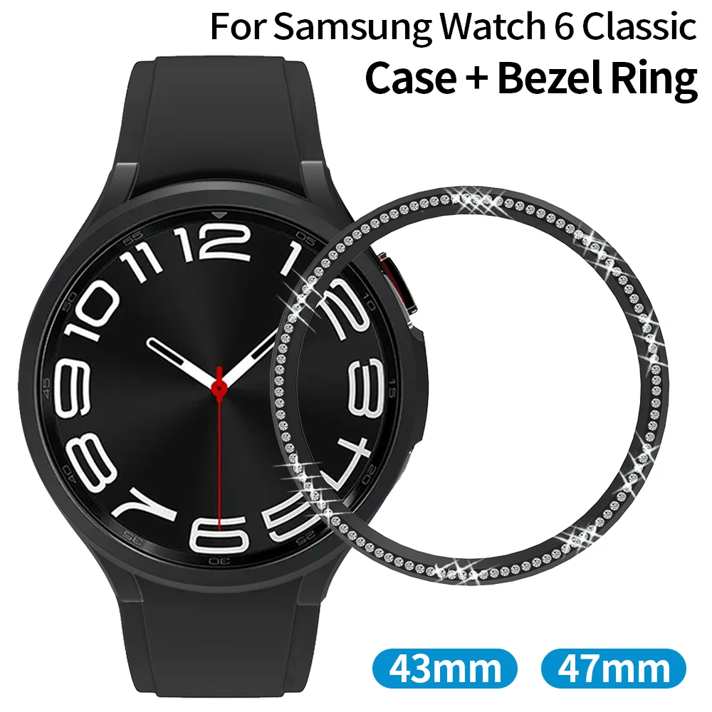 Diamond Bezel+Case for Samsung Galaxy Watch 6 Classic 43mm 47mm PC Hard Matte Frame Protector Bumper for Galaxy Watch 6 Classic
Diamond Bezel+Case for Samsung Galaxy Watch 6 Classic 43mm 47mm PC Hard Matte Frame Protector Bumper for Galaxy Watch 6 Classic