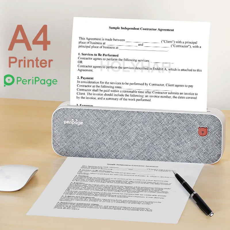 

Peripage A40 Portable A4 Paper Printer Mini Inkless Thermal Printer with Wireless Bluetooth Connection for Phone Photo Document