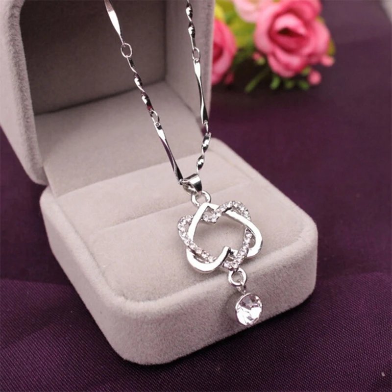 2022 Romantic Double Heart Shaped Pendant Necklace Exquisite Bride Wedding Statement Jewelry for Women Hot Sale Accessories
2022 Romantic Double Heart Shaped Pendant Necklace Exquisite Bride Wedding Statement Jewelry for Women Hot Sale Accessories