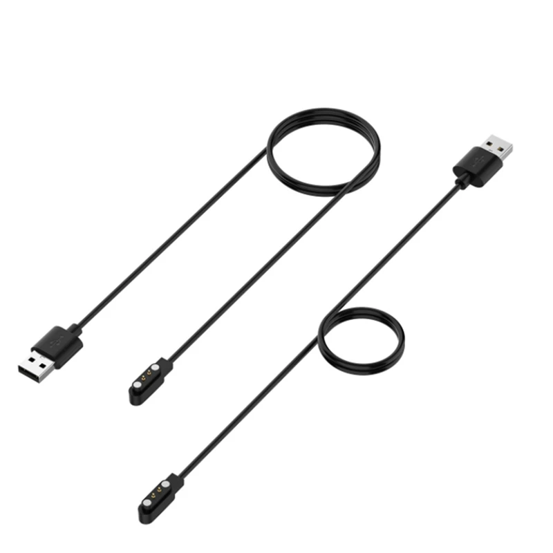 

Магнитный зарядный шнур для смарт-часов RISE-2 шт, универсальный 2-контактный 3,3-футовый USB-кабель для быстрой зарядки подходит для YAMAY SW022 Ticwatch ...