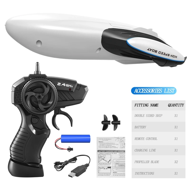 Children Model Wireless Remote Control Speedboat Kids Toys Under Water Ship G2AE
Children Model Wireless Remote Control Speedboat Kids Toys Under Water Ship G2AE